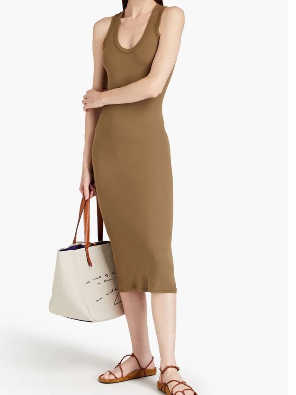Enza Costa Pima Cotton-Jersey Midi Dress